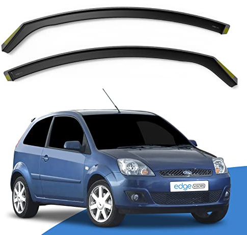 EdgeVisors Wind Deflectors for Ford Fiesta MK6 Door 3 Door Hatchback 2pc | 2pc Set, In-Channel Rain Guards & Accessories