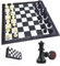 Lexibook, Chessman Classic, Ajedrez magnético y Plegable, 32 Piezas, Juego de Mesa Familiar, Negro/Gris, CGM320
