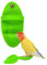 Acunny Vogel Sepiaschale Halter mit Ständer, Vogelfuttersäule im Vogelkäfig, zum Halten von Sepiaschale, Früchten, Gemüse, Heimvogelbedarf