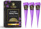 OCTAZI - LAVENDER HENNA CONES - Dark Brown Indian Mehendi Cones For Temporary Body Art Tattoo All Natural Organic Herbal Pure Mehndi Henna Paste Cone, No Chemicals, No Dyes, Ready To Use (3 Cones)