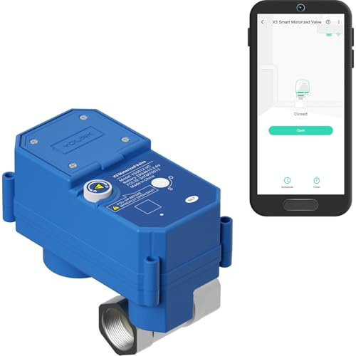 NSF Certified YoLink X3 Smart 3/4 Motorized Stainless Steel Ball Valve, LoRa Long-Range, 10-Year Battery, D2D Offline with Leak Sensors, Alexa/IFTTT/Home Assistant, Hub Required – YS5012
