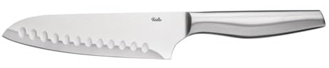 Fissler Essential/Edelstahl-Santokumesser (16,5 cm) große Klinge, mit Kullen, rostfrei, Spülmaschinen-geeignet, Allzweck-Küchenmesser, scharfe Messerklinge
