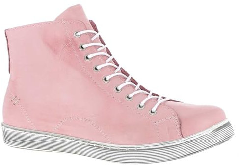 Andrea Conti Damen High Top Sneaker, Rose, 38 EU
