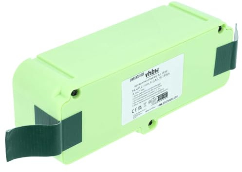 vhbw Batería Compatible con Xiaomi Roborock S6 | pure S6P52-00 RKS6PRV0 Rubys-LB robot limpieza (3000 mAh, 14,4 V, Li-Ion)
