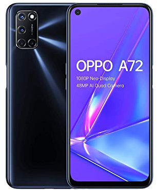 OPPO A72 - 4GB/128G Android Smartphone with Google Apps - Twilight Black (UK Version)