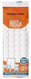 La Briantina Feltrini Autoadesivi Rotondi per Mobili, Protezione Sedie Arredi e Pavimenti, Colore Bianco, Diametro 2 cm, 44 Pezzi