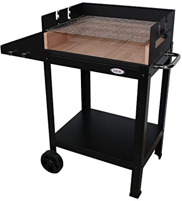 FERRETERIA LEPANTO Barbacoa de carbón y leña, con ladrillos refractarios y función grill, recomendada para 8 comensales, 103x99x56 cm