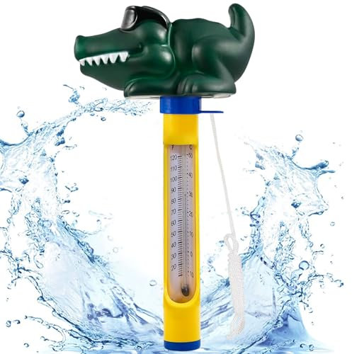 Termometro galleggiante, per piscina, facile da leggere, per piscina, termometro, temperatura dell'acqua per piscine, termometro, termometro, termometro, temperatura dell'acqua e stagno