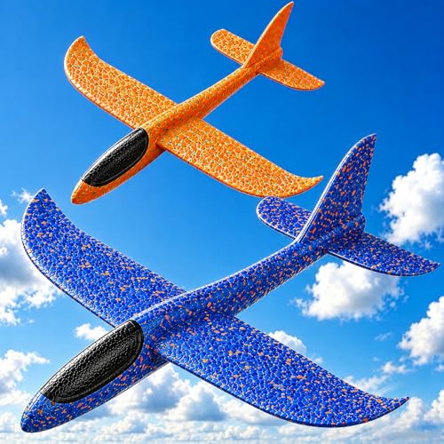 PATRICHOR 2 stck 44 cm frigolit flygplan barn frigolitflygplan kastglidflygplan påskpresenter flygplan segelflygplan leksak från 3–12 år pojke flicka utomhus spel
