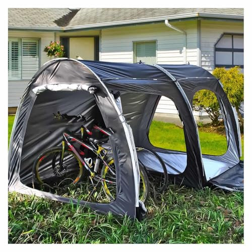 YSMZJK cykelgarage hängande 2 i 1 trädgårdshus mot vind, regn, snö och damm skydd motorcykel presenning utomhus carport