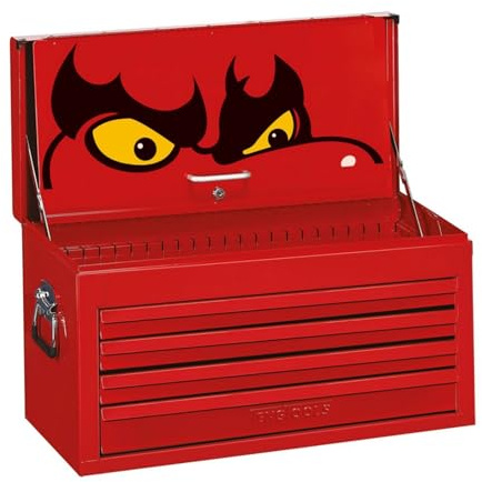 Teng Tools 26 Inch Wide 4 Drawer Classic Heavy Duty Red Top Box - TC804EV