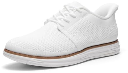 Bruno Marc Zapatos Vestir Verano Transpirables Zapatos Ligeros sin Cordones Hombre con Plantilla Acolchada Cómoda Slip-in Suela Antideslizante,Size 46,Blanco,BMUMOX2419