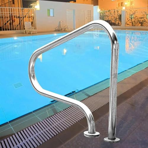 CCKUYT Pasamanos para Piscina, pasamanos de Escalera para Piscinas, pasamanos subterráneo de Acero Inoxidable, Apto para Piscinas Interiores y Exteriores, Parques acuáticos.