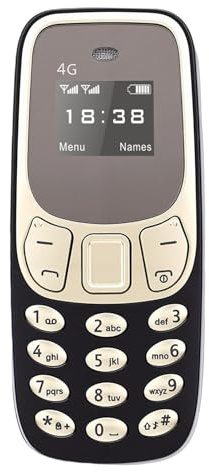 Elprico Telefono Cellulare 4G Basic, Telefono Cellulare per Anziani, Doppia SIM Doppio Standby, Memoria 128 MB+48 MB, Tasto SOS Funzione Chiamata SMS MP3, Supporto Rete 2G, 3G, 4G, (oro nero)