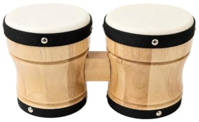 Bongo trummor trä bongo trummor kompakt storlek par bongos bärbar trumset lätt att spela