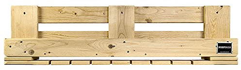 Schroth Home PALvino Weinregal – Palettenregal aus Holz – Schnapsregal für an die Wand – mit Vorrichtung für die Gläser - Handarbeit aus Deutschland