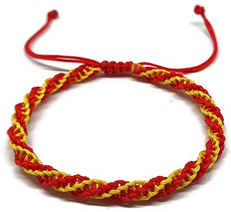 MYSTIC JEWELS - Macrame Man Kvinna Flagga Spanien, Original och Exklusiv gåva