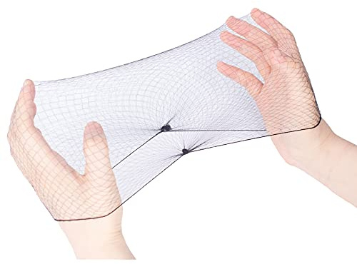 Askuang 20PCS of Black Hair Net Invisible Elastic Edge Mesh Stretchable Hair Nets for Women Sleeping Ballet Bun Food Service Individual Package Hairnet 20 (50 cm)