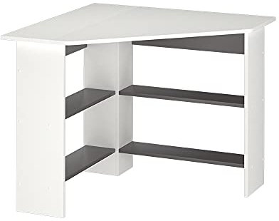 Vicco Eckschreibtisch Arion, Winkelschreibtisch, Weiß/Anthrazit, 90 x 90 cm
