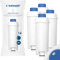 Wessper Filtro Acqua Macchina da Caffè, Ricambio Filtro per Macchina da Caffè DeLonghi DLSC002, SER3017, ECAN, ESCAM, ETAM, SECAM, Serie S, Cartuccia Filtro Acqua Data - 4 Pezzi