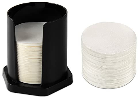 CAFEMASY Coffee Filter Holder for Aeropress-Filters - Pack of 350 Count Replacement Paper Filters with 1pc Black Coffee Filter Holder for Aeropress Maker Espresso Coffee Maker