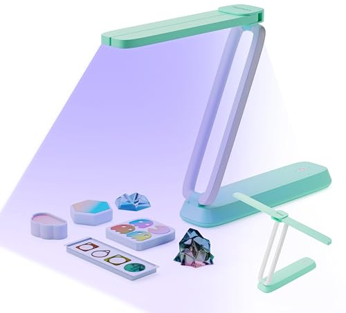 Resiners Lampada UV per la Polimerizzazione della Resina, Lampada UV per Resina, Lampada UV LED Ultravioletta Ricaricabile e Senza Fili, 3 Funzioni in 1, Lampada UV Pieghevole a Luce Nera, Forniture