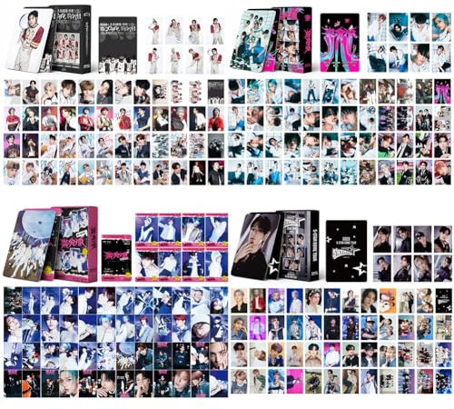 XINGPUBHD 4 Pack/220PCS Stray-K Photocards, Stray-K Lomo Cards SK New Album Postcards Cards Set Stray-K Lomo Card Postcard Birthday Gift Cards for Fans
