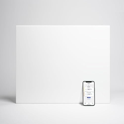 Adax Neo Compact - Intelligente Wifi Elektroheizkörper - 750W, Weiß | Elektroheizung Wandmontage | Wandkonvektor - 420mm | Smartphone-Steuerung | Thermostat mit LCD-Anzeige | Heizung Elektrisch