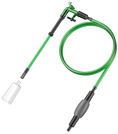 Pawfly Kit De Limpiador De Grava para Acuario con Manguera De 1,8 m De Largo y Tubo Extensible Limpiador Manual De Grava De Acuario Herramientas para El Cambio De Agua Lavado y Mantenimiento De Arena