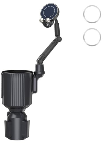 Bvdfgk Handy und Getränkehalter fürs Auto - 2 in 1 Handyhalter für Ihren Getränkehalter im Auto, Verstellbarer Handyhalter, drehbarer Getränkehalter, Expander, magnetische Halterung