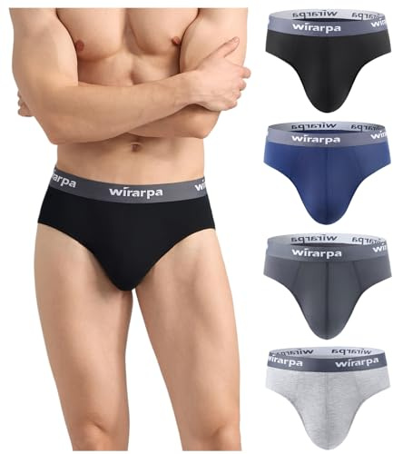 wirarpa underkläder för män modal kalsonger silkeslen känsla underbyxor 4-pack, S