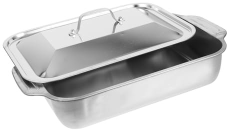 Cabilock Bräterdeckel Aus Edelstahl Große Tiefe Auflaufform Für Gegrillten Fisch