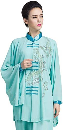 TaiChi Uniform,Tai Chi Clothing, Women's Tai Chi Uniform Clothing, 3 Pieces Qi Gong Martial Arts Suits Breathable Wing Chun Shaolin Kung Fu Taekwondo Training Cloths Apparel(#4_S)
