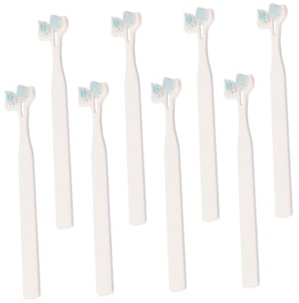 VANZACK 8pcs Dual- Pet Toothbrush for Dogs Soft Bristles for Cleaning Handle for Easy Use Oral Care Tools for Puppies and Dogs