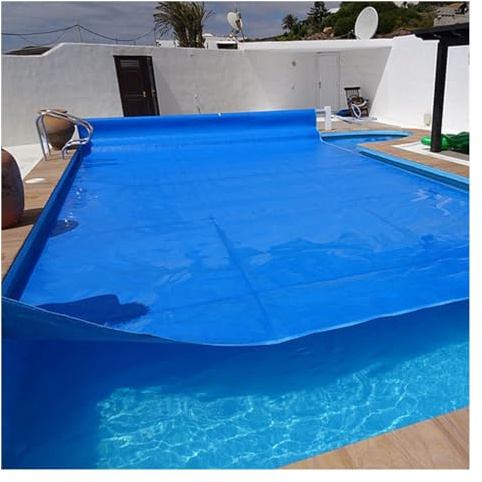 Copertura solare per piscina, coperta termica galleggiante per piscine fuori terra/interrata, copertura a bolle, design rettangolare, vari