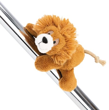 MagNICI 62733 - Imán de Peluche león King Kimari, 12 cm, marrón, Peluche con imán para frigorífico, Pizarra, Metal y Mucho más, Idea de Regalo