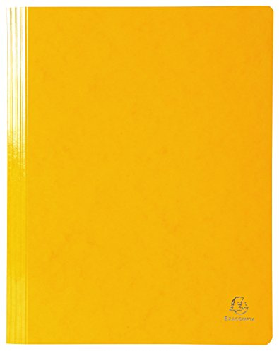 Exacompta 380804B förpackning med 25 snabbhäftare iderama av kartong, praktisk och robust, med avstånd 80 mm, för DIN A4, 25-pack, gul