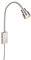 BRILONER Leuchten - Bettleuchte, Wandleuchte, Leselampe inkl. Flexarm, An-/Ausschalter via Touchfunktion, 1x LED/GU10, 5 Watt, 400 Lumen, 3.000 Kelvin, Metall, Matt-Nickel, 2085-012