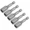 sourcing map 5 Stück Schnellwechsel Steckschlüssel Bit 1/4 Zoll Sechskantschaft 7mm Magnetische Steckschlüssel Bohrer 1.89 Zoll Länge