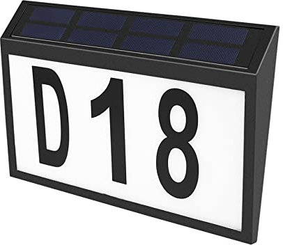 Kliplinc Lampada Solare, indicatore 'indirizzo, Solare, Numero civico Au?en con