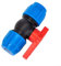 Válvula de bola de 2 vías, conector de manguera de jardín, válvula de plástico, conexión de manguera de junta rápida de tubería de polietileno para jardinería (50 mm)
