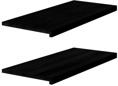 vidaXL Fensterbänke 2 Stk. Dunkelbraun 90x40x2 cm Massivholz Eiche, Fensterbrett, Holz Treppenstufe, Holz Fensterbrett, Fensterbank Eichenholz