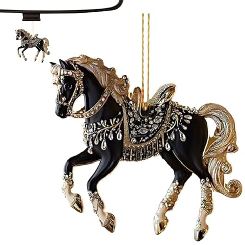 de caballo | Figura colgante de acrílico 2D | de árbol de Navidad de caballo | para el hogar, vacaciones, mujeres, niñas, mesa, pared, ventana