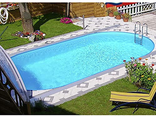 Steinbach Styriapool oval 625 x 360 x 150 cm, Pool, Einhängebiese, Stahlmantel, Handlauf, Bodenschienen, Folie blau 0,6 mm, 012370