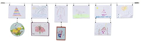 Wallniture Curtain Drape Wire Rod Set for Tapestry, Kids Crafts, Wall Decor Picture Hanging Kit
