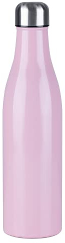 Kelomat, 1975-253, Water Bottle, Other, Pastel Pink, Stainless Steel, 0.75 litres, Length 6.5 cm, Width 6.5 cm, Height 26 cm, Weight 0.474 kg, Leak-Proof, Thermos Flask, Water Bottle