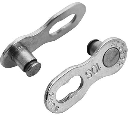 zonkie Kettenglieder, 10-Fach Verschlussglied Missinglink Kettenschloss, Silber, 2 Stück