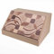Lupia - Portapane NEW VINTAGE LEAVES TILES, Decorato, Apertura Frontale, Vano per Cibo Secco, Finestra di Aerazione, Conserva Pane e Cialde, Made in Italy, Dimensioni 30x40x20 cm, Marrone, Legno