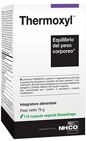 NHCO Nutrition Thermoxyl Equilibrio del peso corporeo, Integratore alimentare costituito da 17 nutrienti. Confezione da 112 capsule vegetali