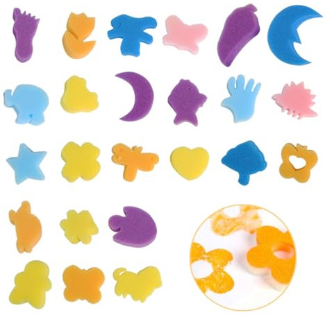 Schwammpinsel, Malschwamm für Kinder, Tierform Schwamm Pinsel Schaumstoff Stupfpinsel zum Malen für Malerei Handwerk Keramik DIY Malerei Werkzeuge